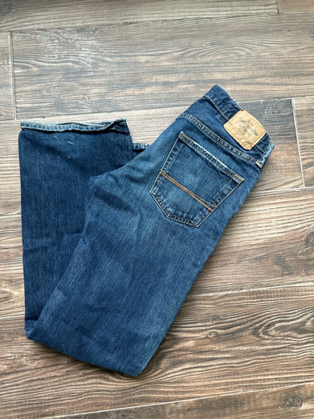 Abercrombie & Fitch Men’s Indigo Straight Jeans 30X32 100% Cotton vintage - Picture 3 of 12